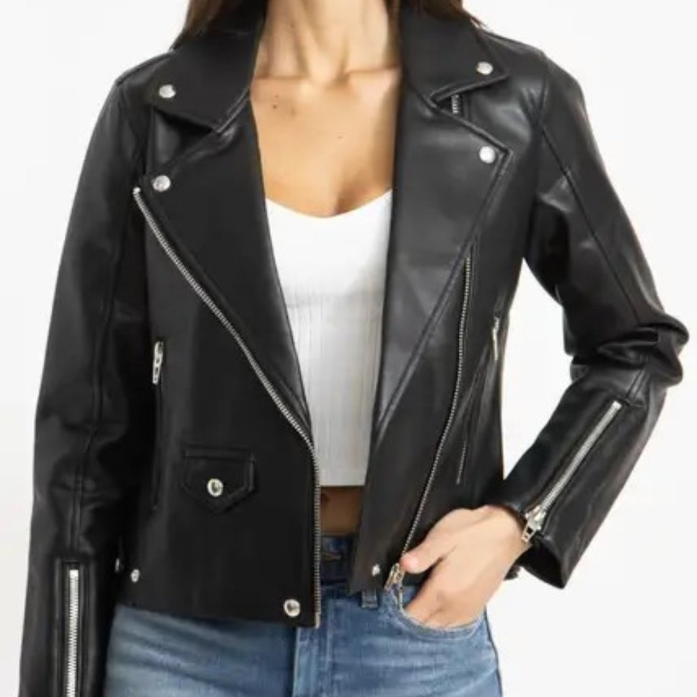 BLANKNYC Faux Leather Moto Jacket